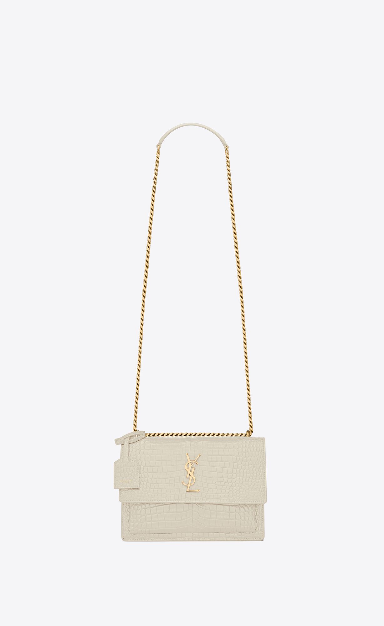 YSL  SUNSET MEDIUM IN CROCODILE-EMBOSSED LEATHER   442906