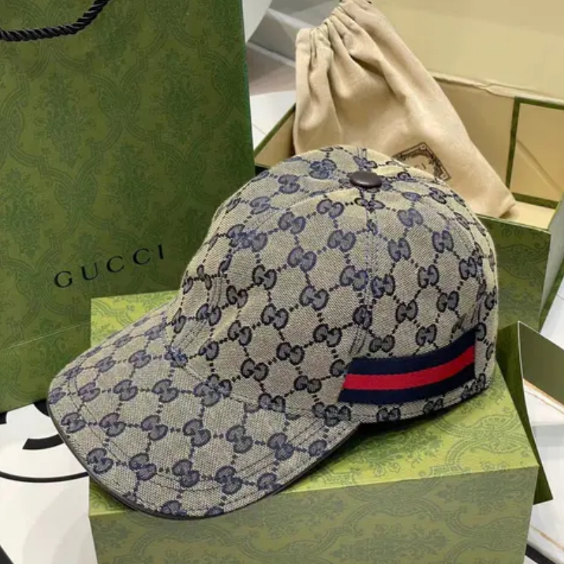 Original GG canvas baseball hat with Web in beige and blue | GUCCI®