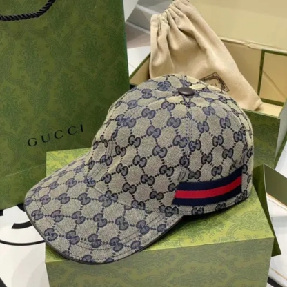 Original GG canvas baseball hat with Web in beige and blue | GUCCI®