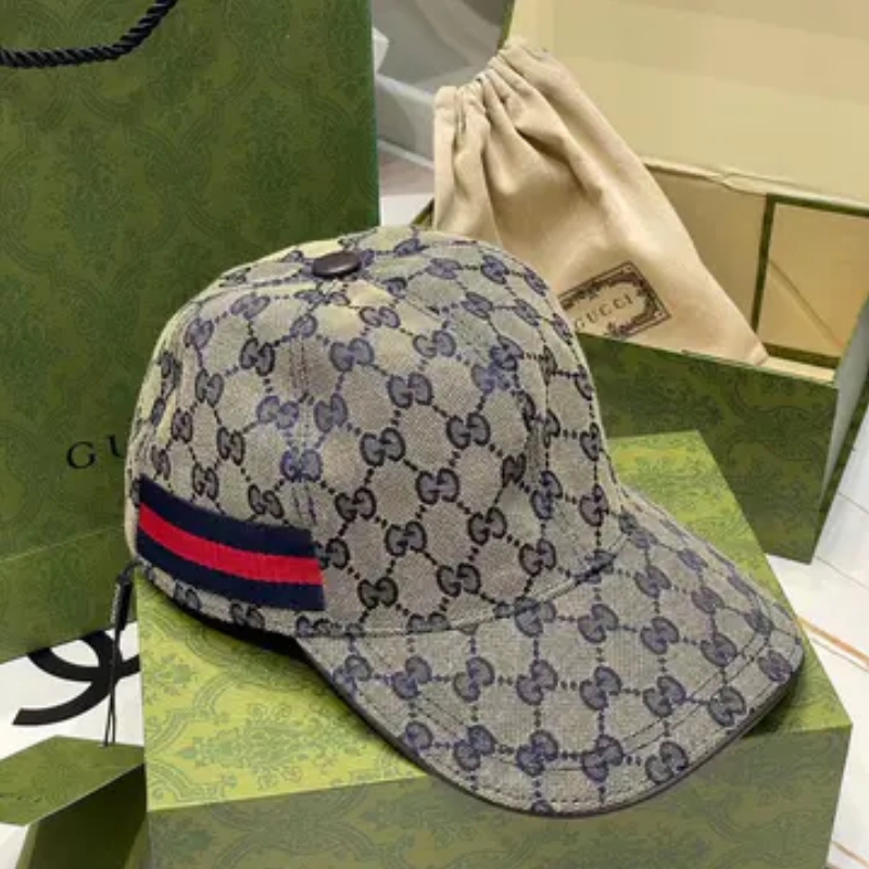 Original GG canvas baseball hat with Web in beige and blue | GUCCI®