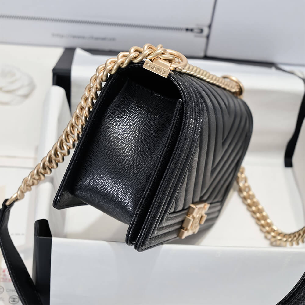 Chevron Caviar Boy Chanel Handbag