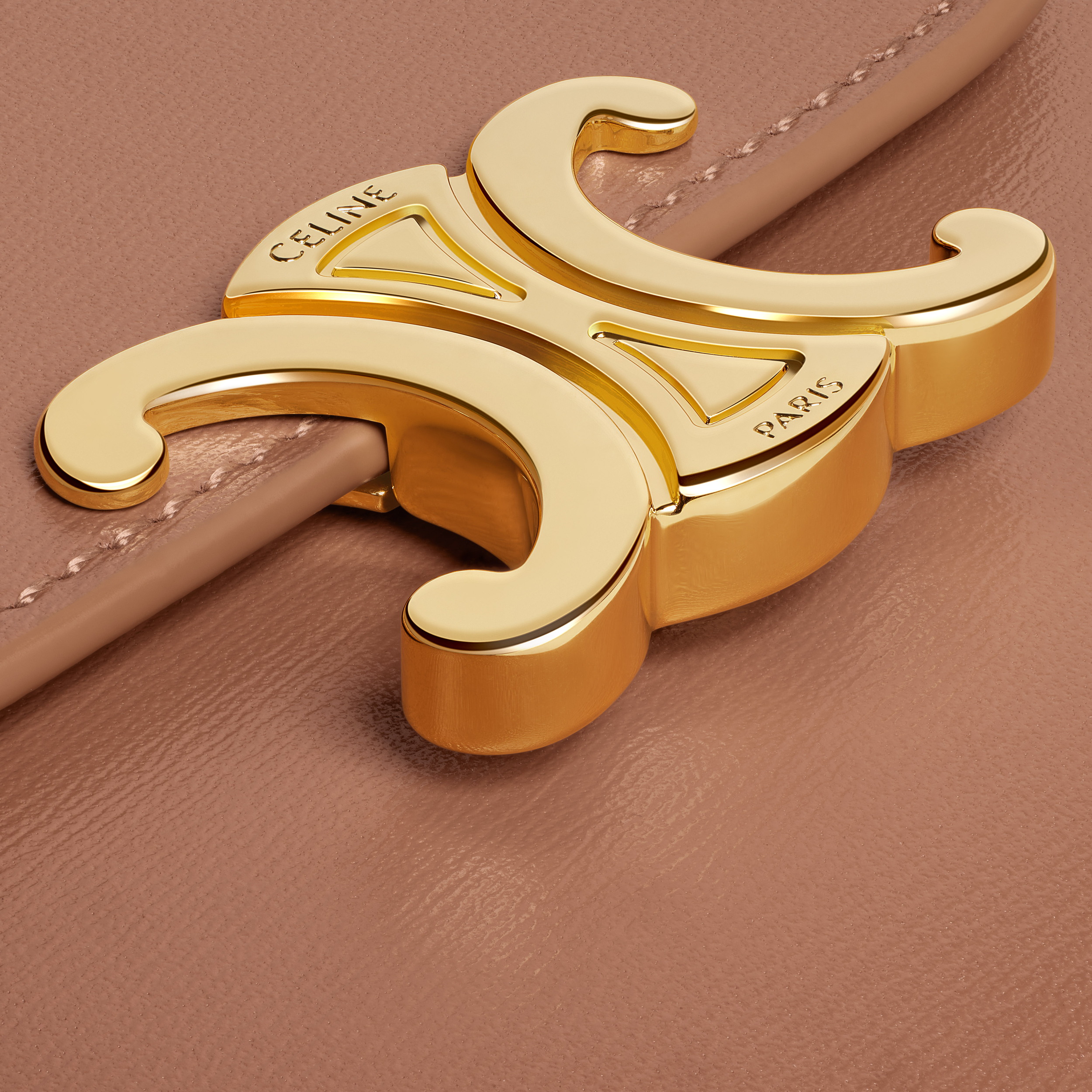 スモールウォレット トリオンフ / シャイニーカーフスキン ブロンズ