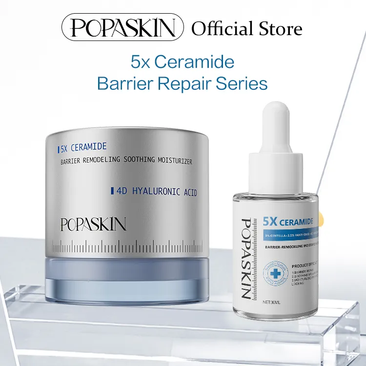 POPASKIN 5x Ceramide Barrier Repair Moisturizing Kit Deep Moisturizing Repair Barrier Quickly Soothe and Calm Strengthen Skin Barrier