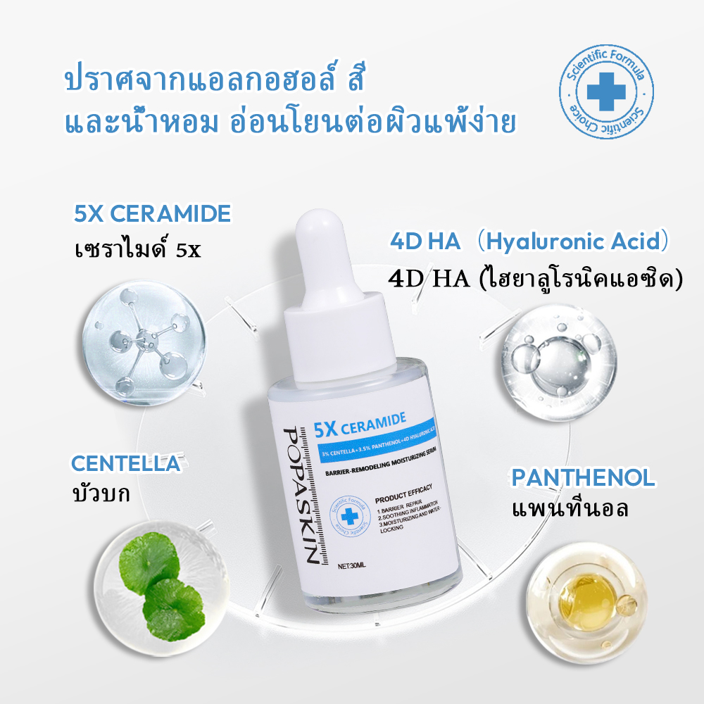 Popaskin 5X Ceramide Barrier-Remodeling, Hydrating And Moisturizing Serum