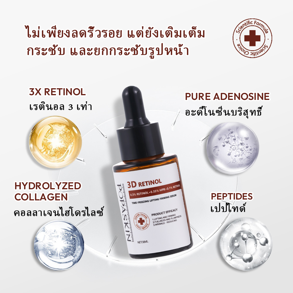 Popaskin 3d Retinol Peptide  Reducing Fine Lines, Firming And Lifting  Serum