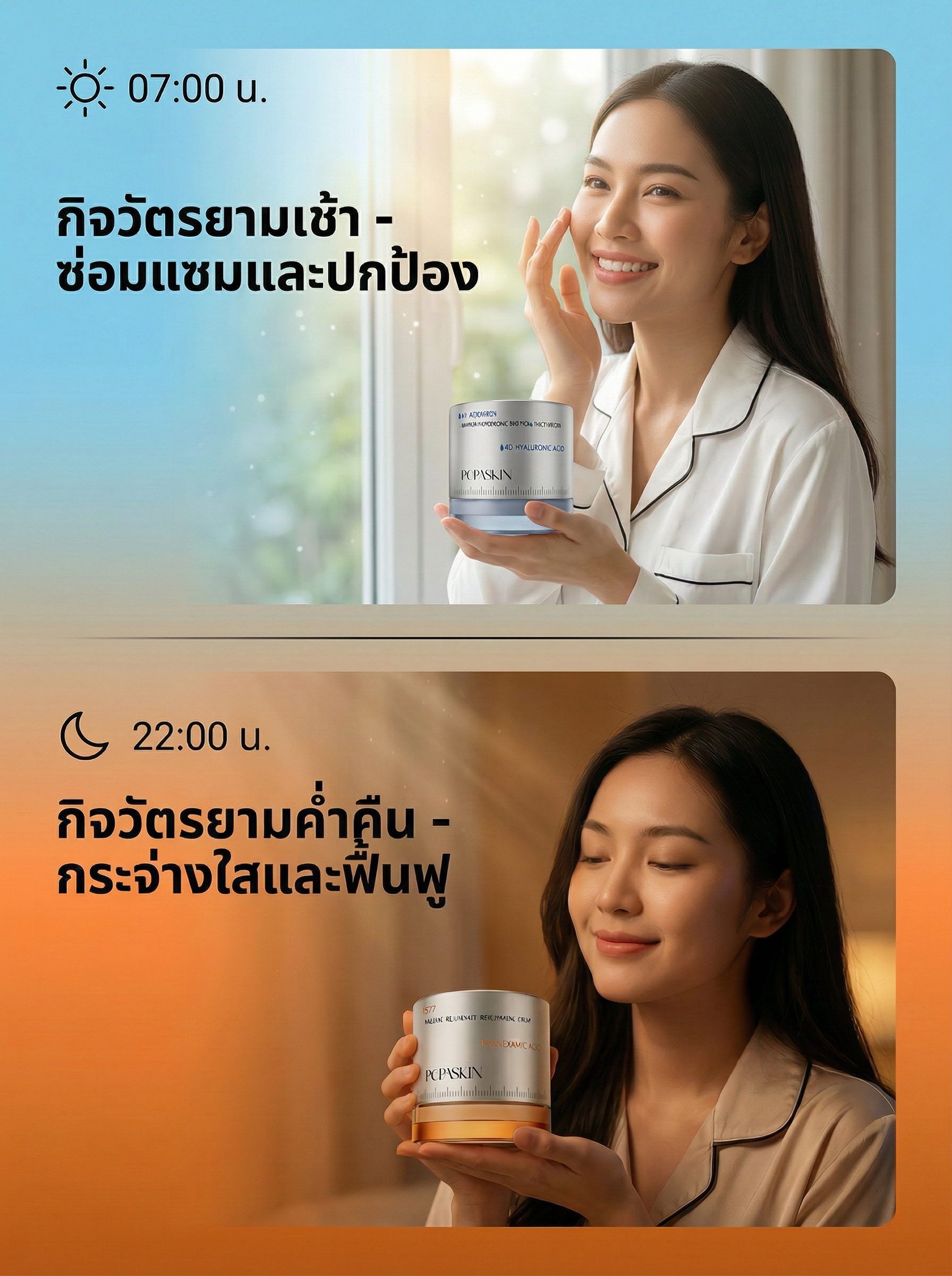 POPASKIN เซตครีมกู้ปราการผิว พร้อมปรับผิวให้ขาวกระจ่างใส