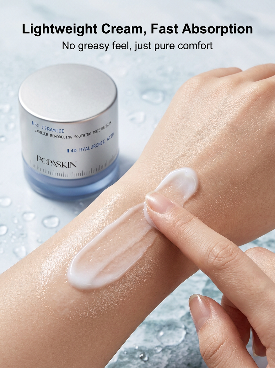 POPASKIN ครีมเสริมเกราะป้องกันผิว สูตรปลอบประโลมและเติมความชุ่มชื้น
