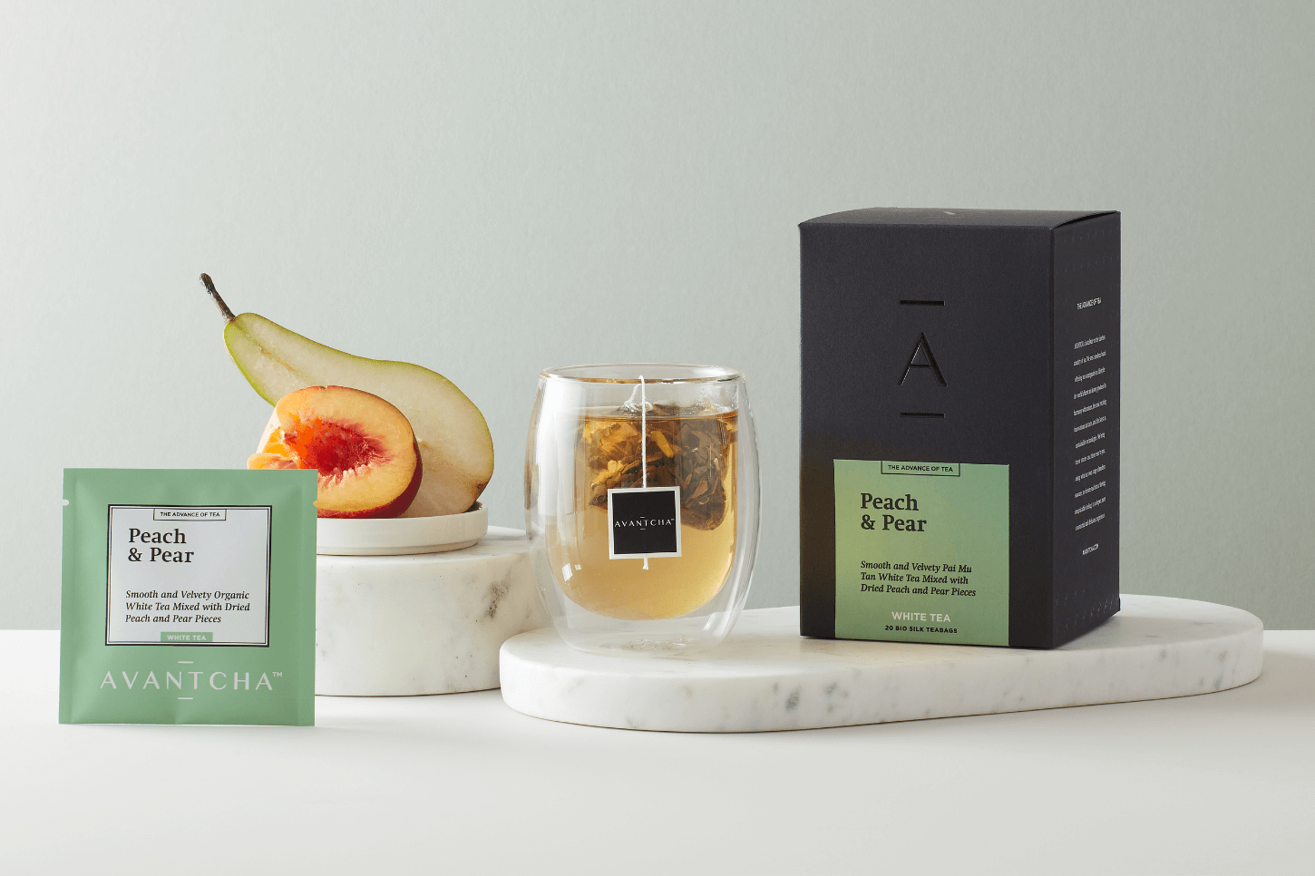 Peach and Pear Silk Teabags