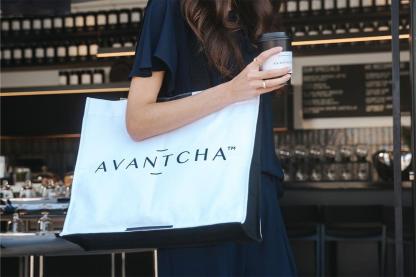 White Organic Recycled Cotton Canvas Tote Bag Large