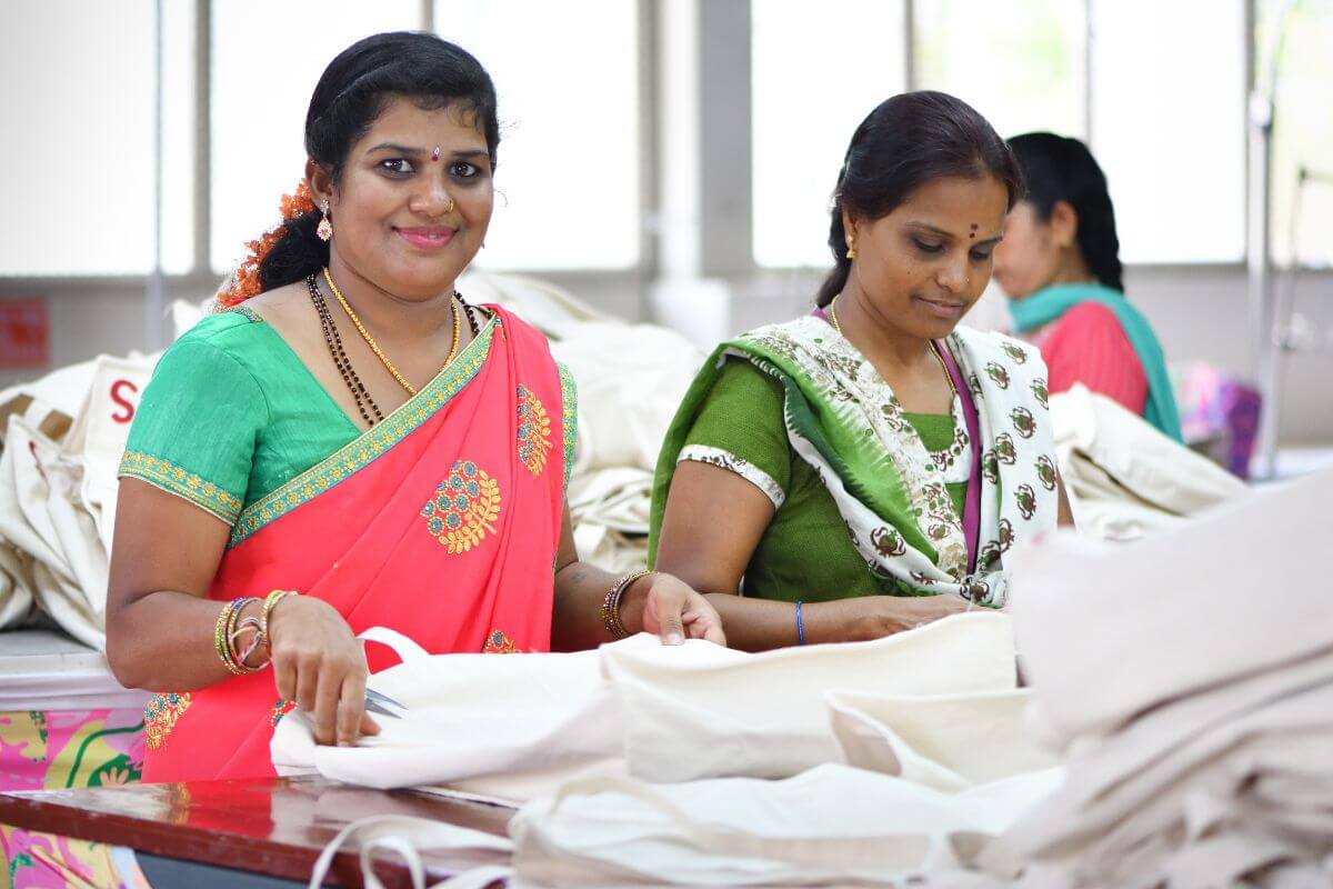 Black Organic Recycled Cotton Canvas Tote Bag Small