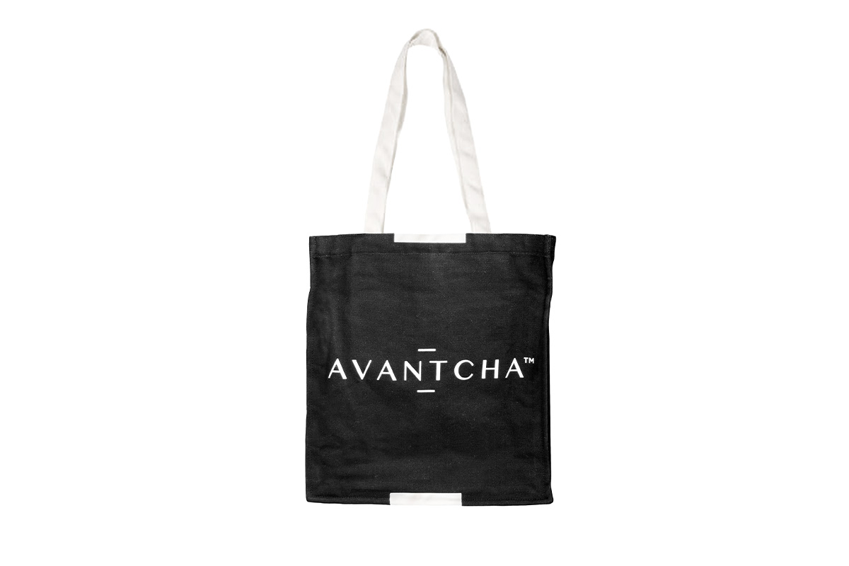 Black Organic Recycled Cotton Canvas Tote Bag Small