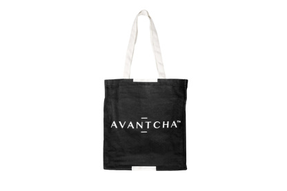 Black Organic Recycled Cotton Canvas Tote Bag Small