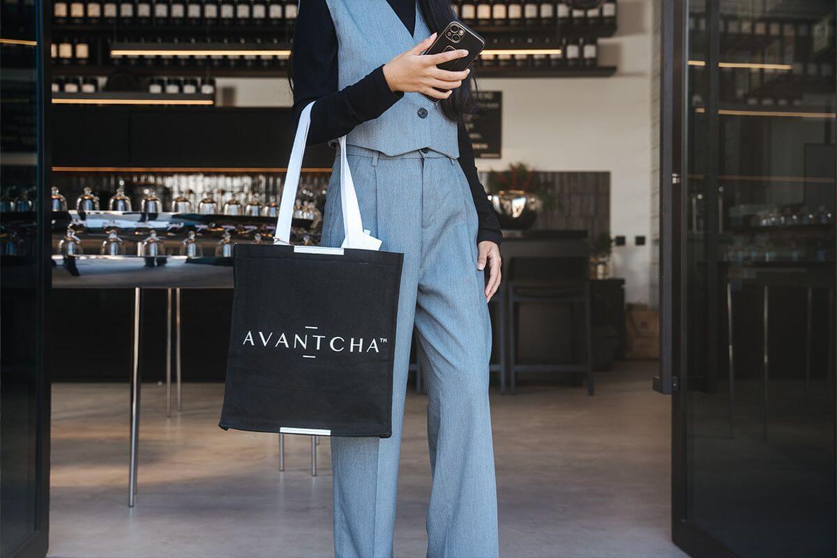 Black Organic Recycled Cotton Canvas Tote Bag Small