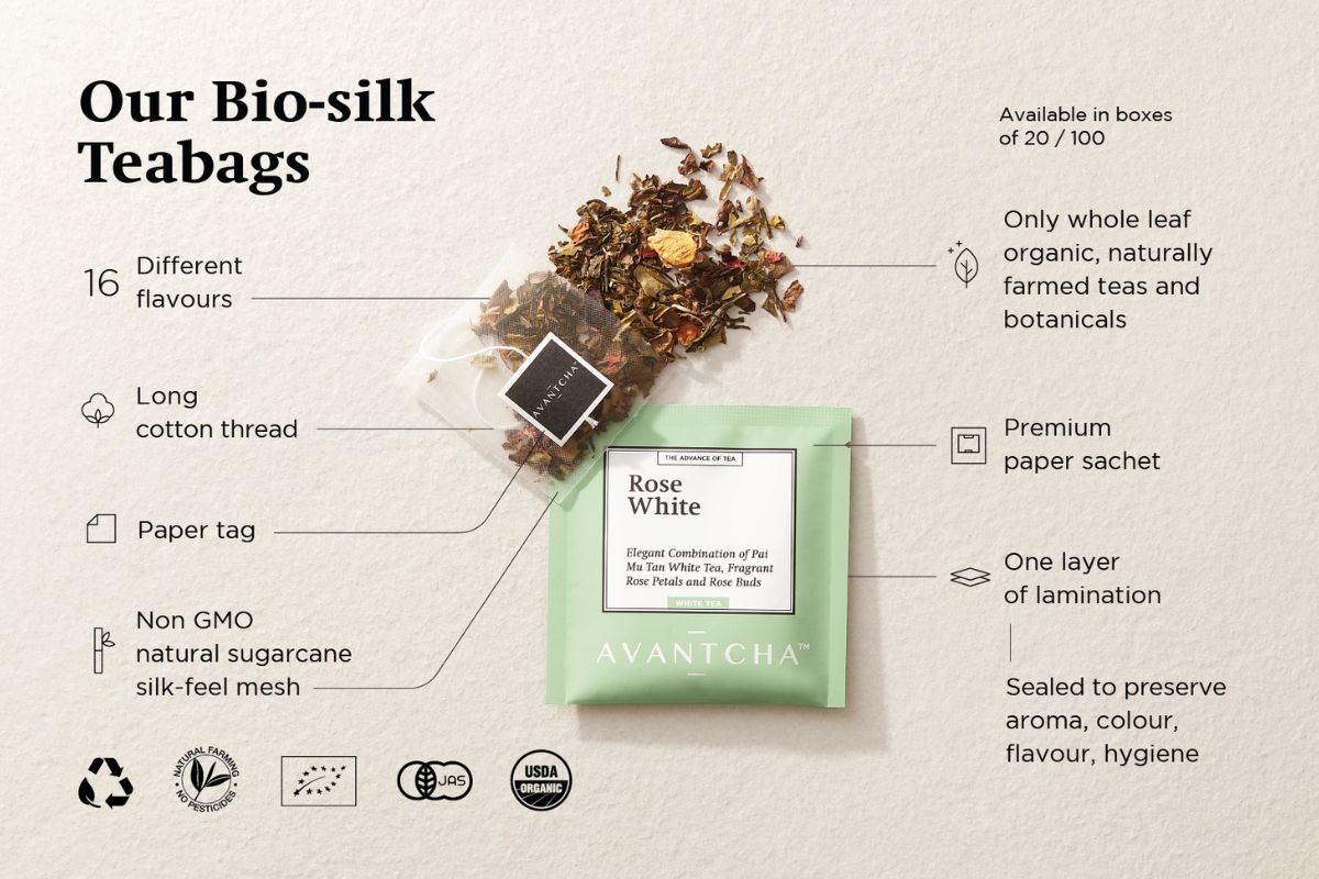 Organic Spring Mao Feng Silk Teabags