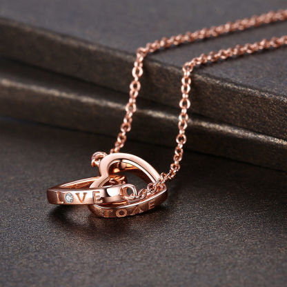 Diamond Double Heart Pendant