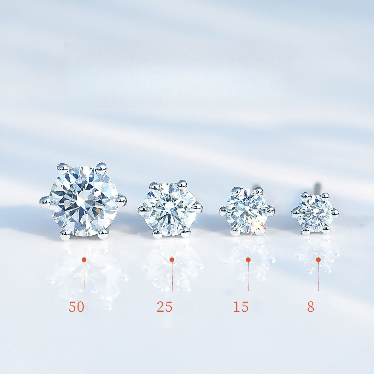 Earrings Hexagonal Platinum Earrings