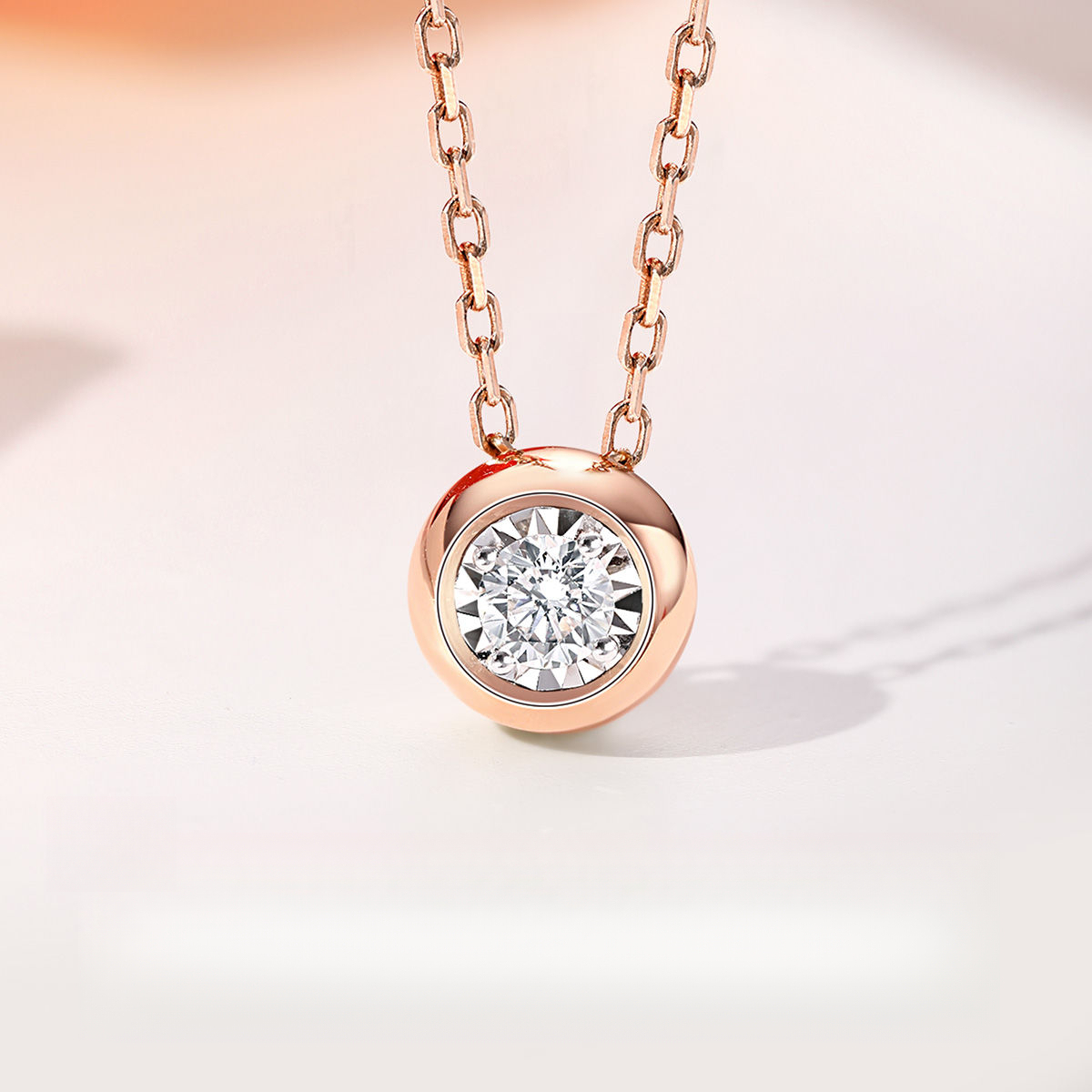 Bubble Diamond Gold Pendant