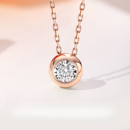 Bubble Diamond Gold Pendant
