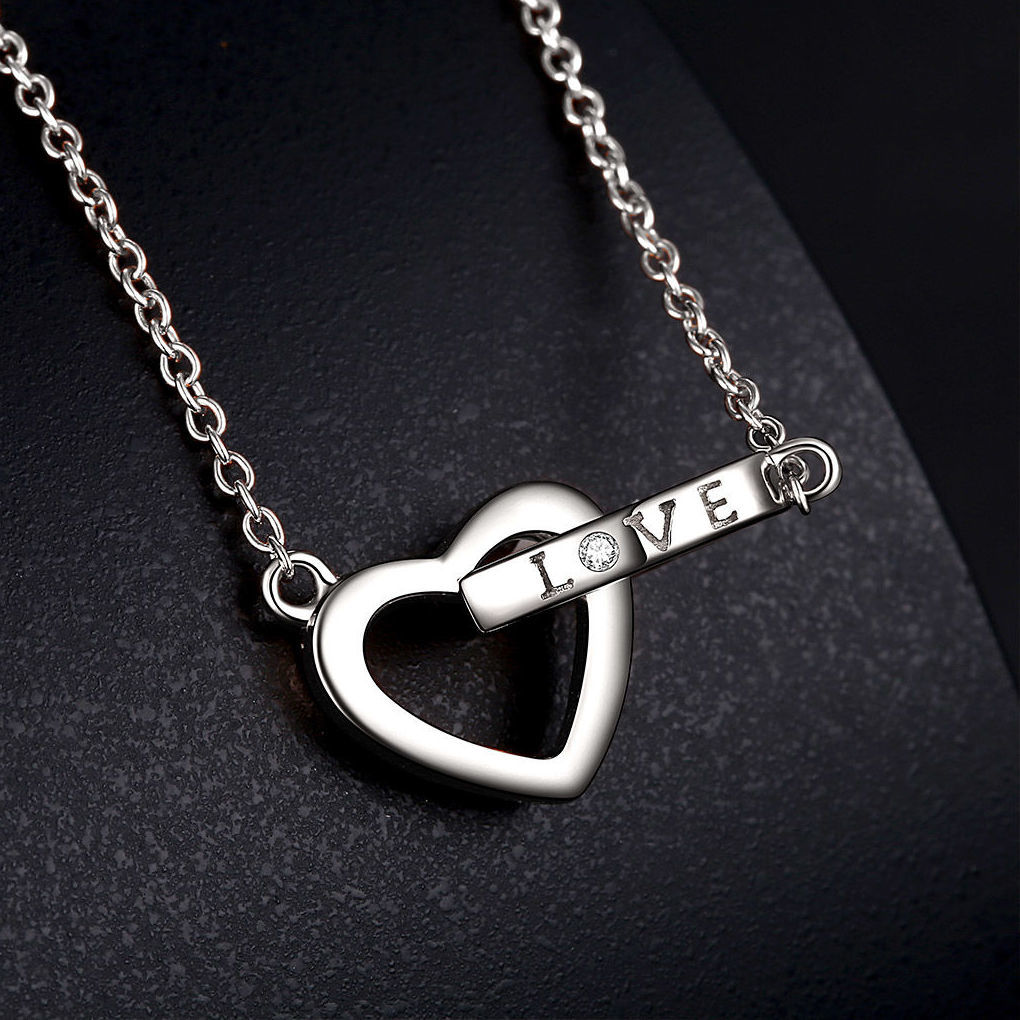 Diamond Double Heart Pendant
