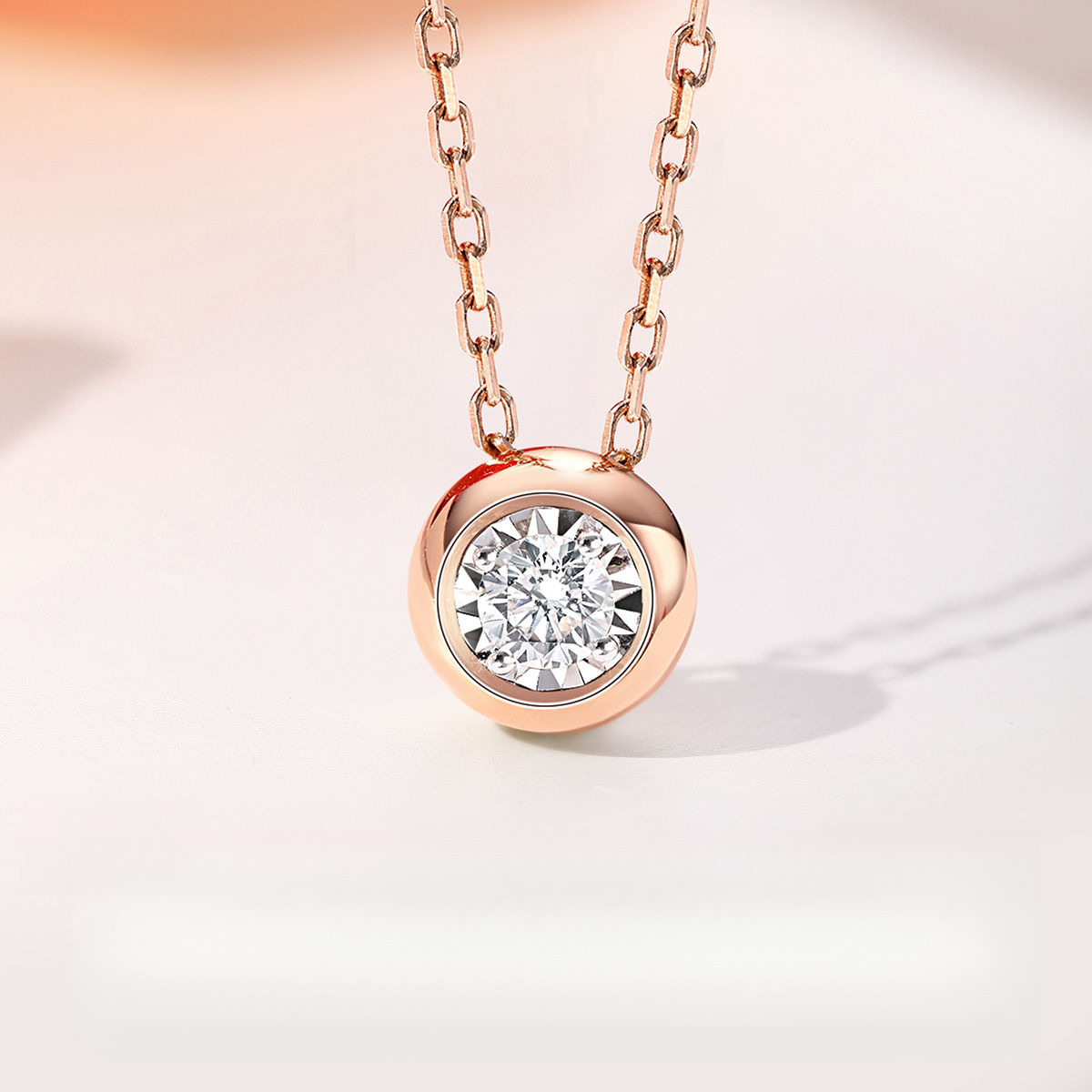 Bubble Diamond Gold Pendant