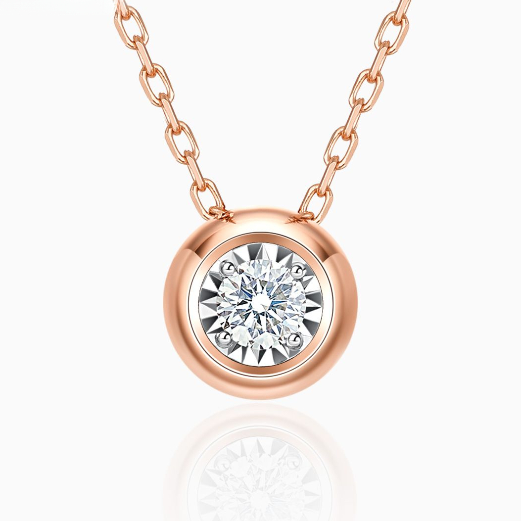 Bubble Diamond Gold Pendant