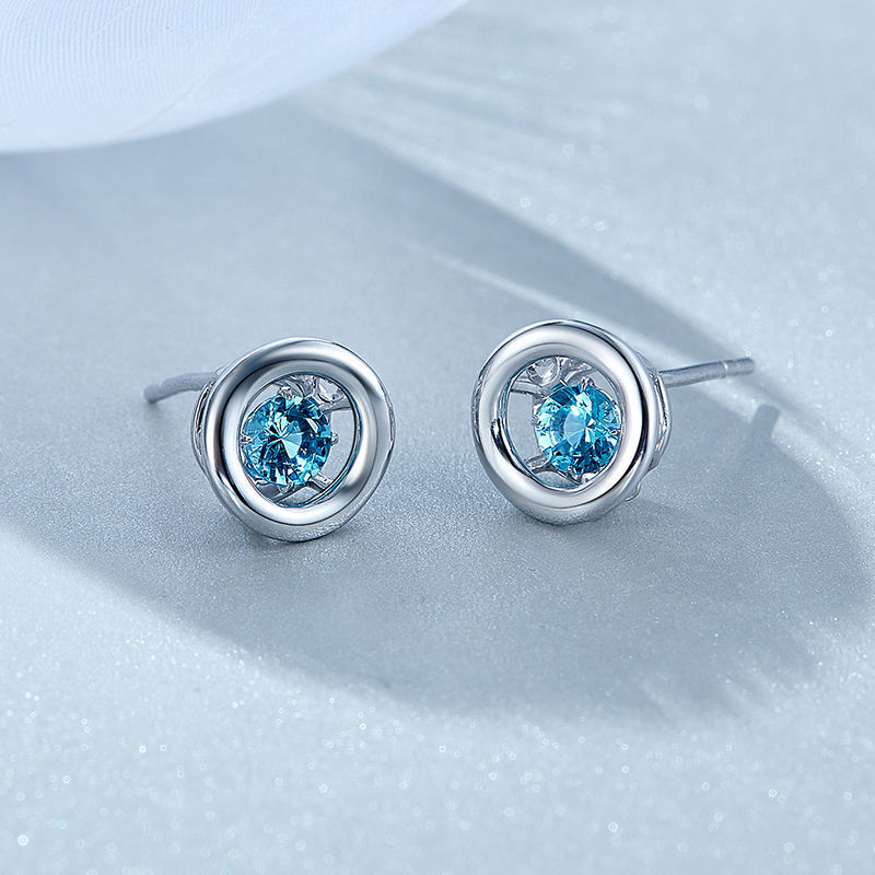 Platinum Topaz Stud Earrings