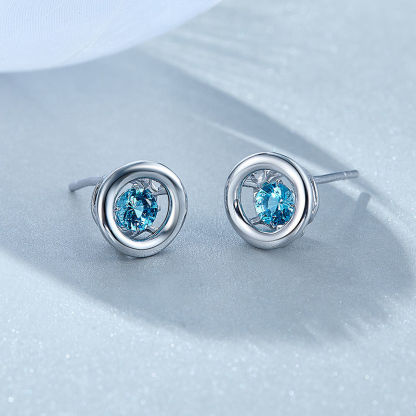 Platinum Topaz Stud Earrings