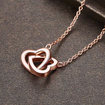 Diamond Double Heart Pendant