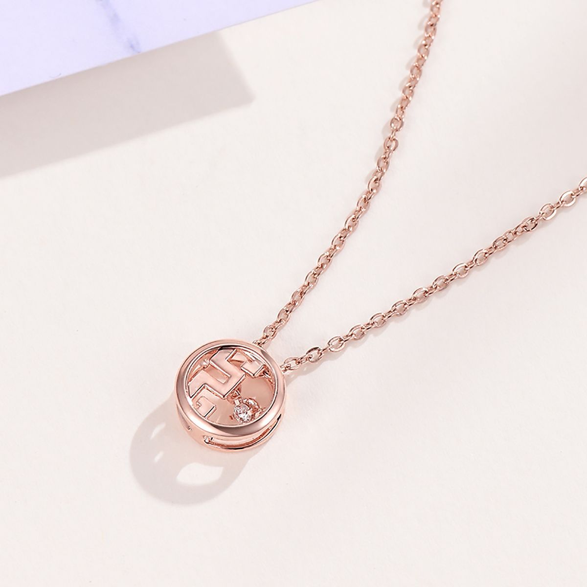 Rose Gold Diamond Pendant