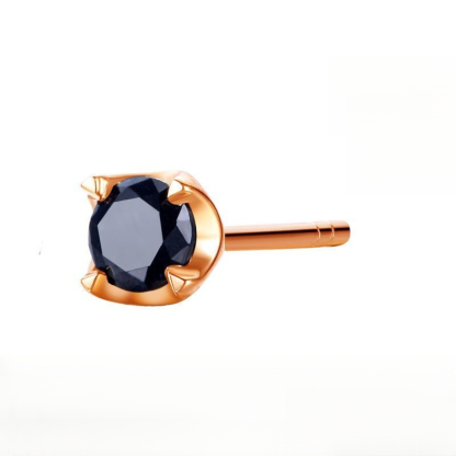 AU750 Gold Carbonado Stud Earrings
