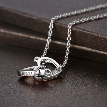 Diamond Double Heart Pendant