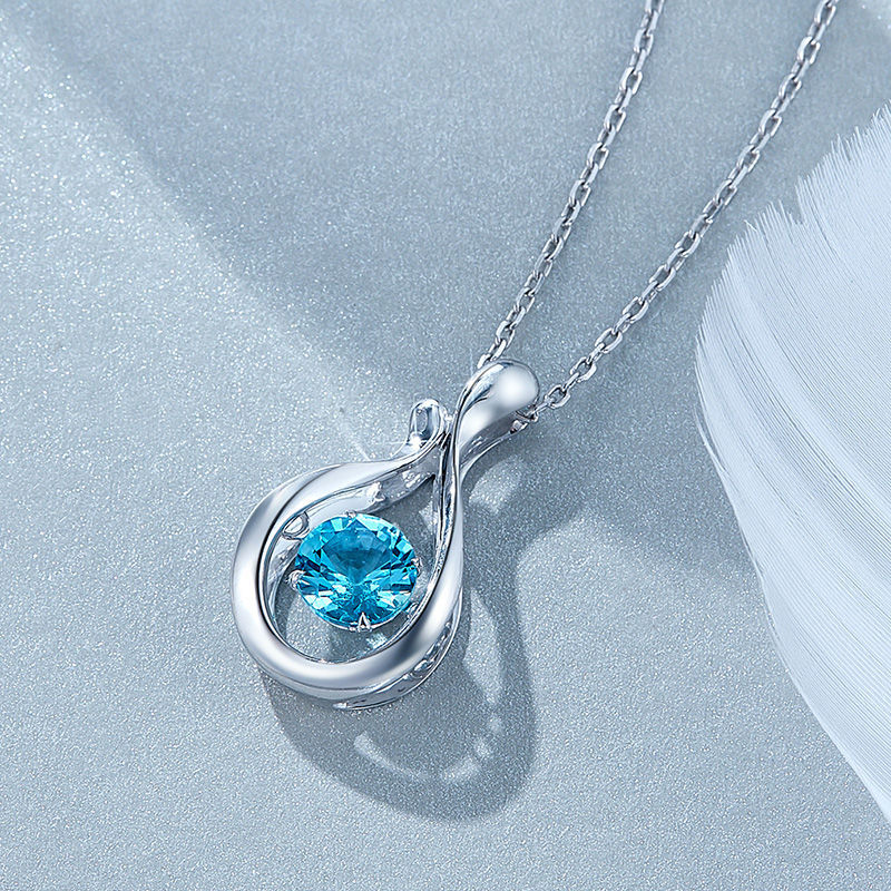 Platinum Sapphire Necklace