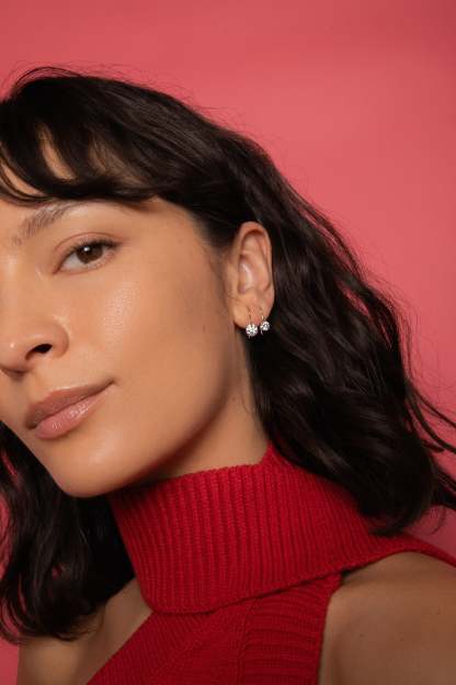 Pierced Diamond Earrings