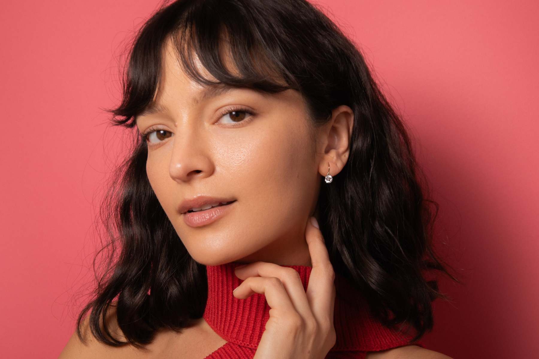 Pierced Diamond Earrings