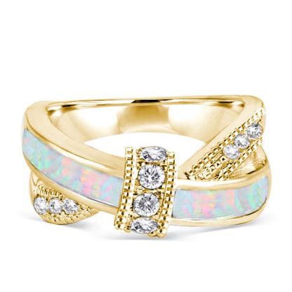 Italo Knot Ring Opal Ring Unique Wedding Band For Women