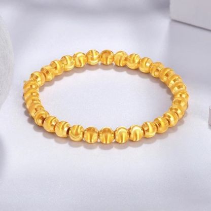 Cat's Eye Yellow Bead Bracelet