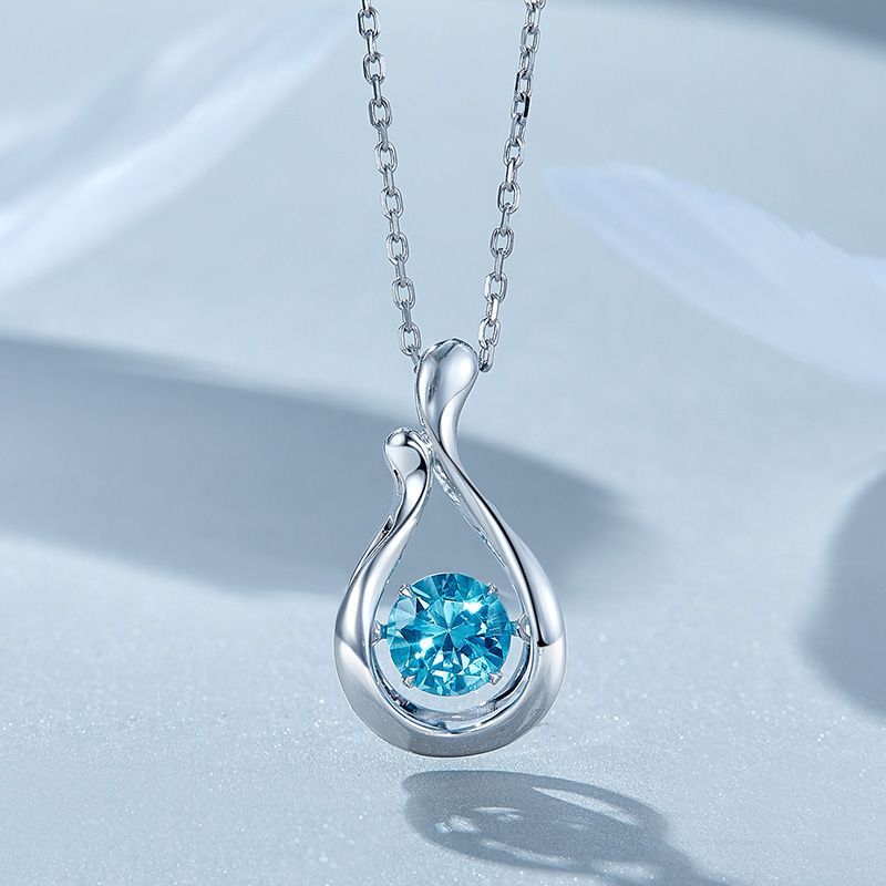 Platinum Sapphire Necklace