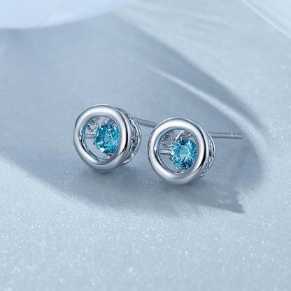 Platinum Topaz Stud Earrings
