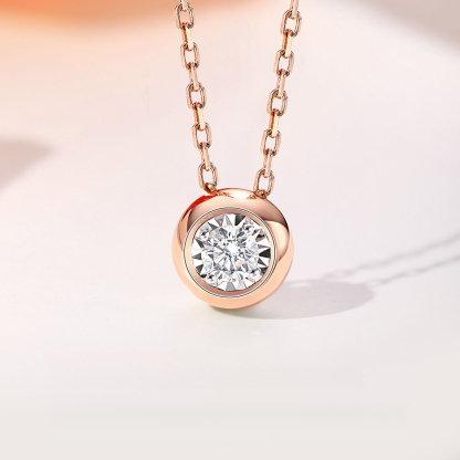 Bubble Diamond Gold Pendant