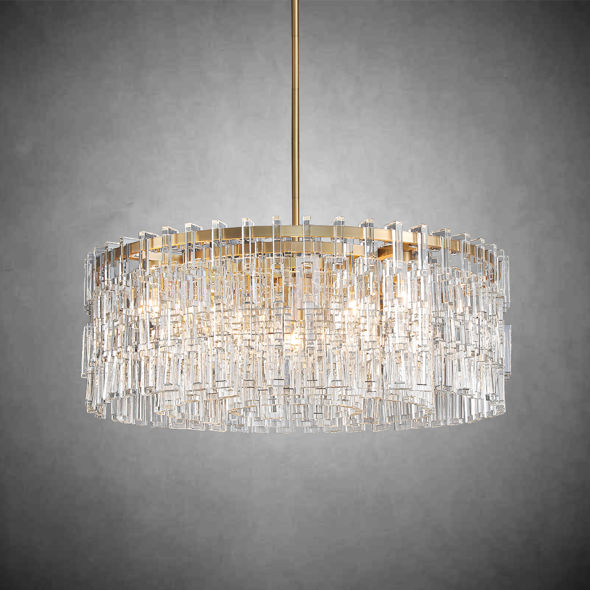 Marigna Modern Round Crystal Chandelier 36" For Living Room, Bedroom