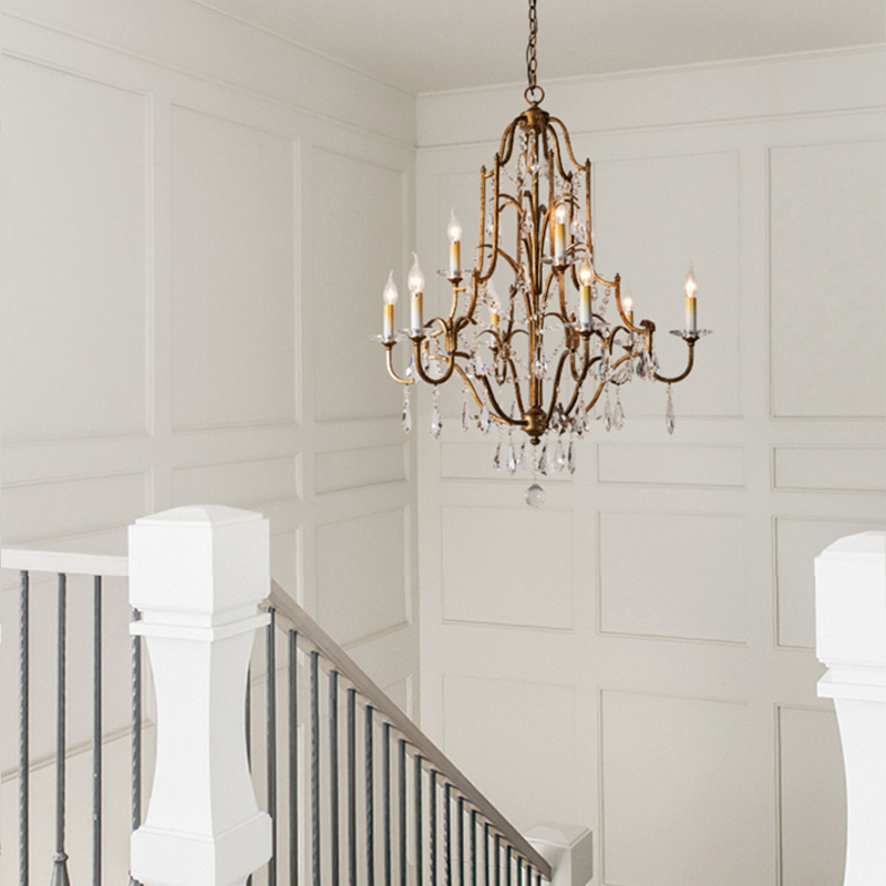 Caspian Vintage Candle Art Brass Chandelier For Living Room chandeliers for dining room,chandeliers for stairways,chandeliers for foyer,chandeliers for bedrooms,chandeliers for kitchen,chandeliers for living room Kevin Studio Inc