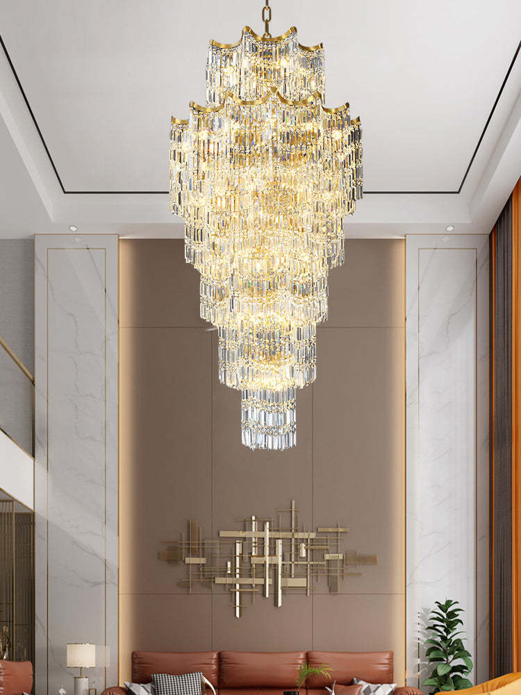 Elegant Crystal Chandelier for Duplex Villas Chandelier Kevinstudiolives