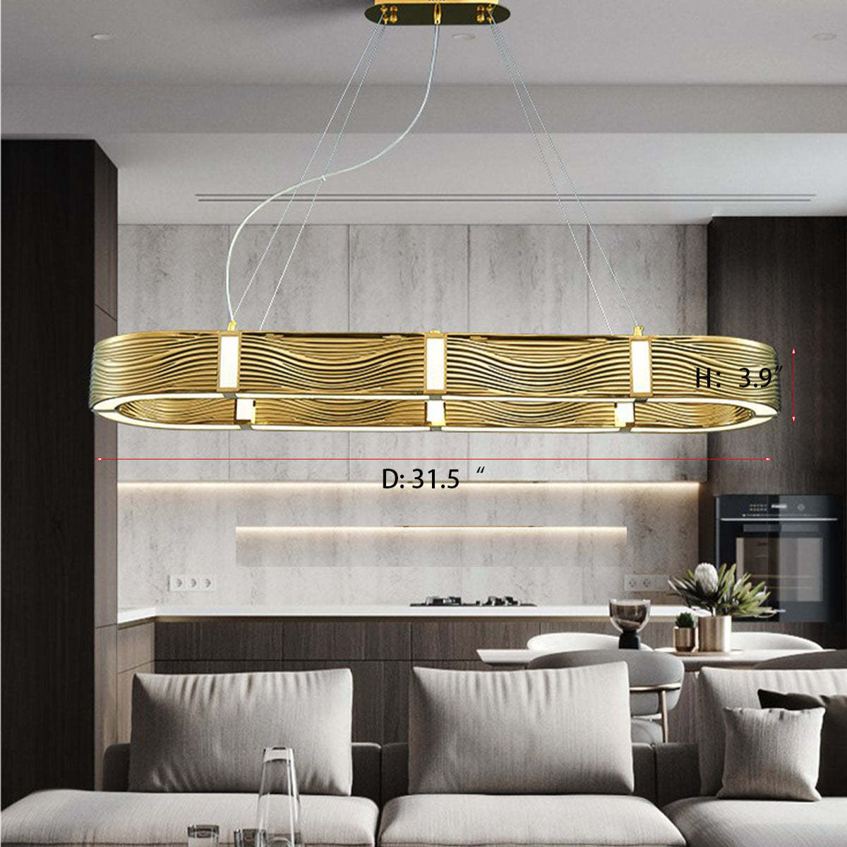 2023 New Nordic Light Luxury Chrome/Gold 0-shaped Chandelier for Living/Dining Room,art design, detail,dimension