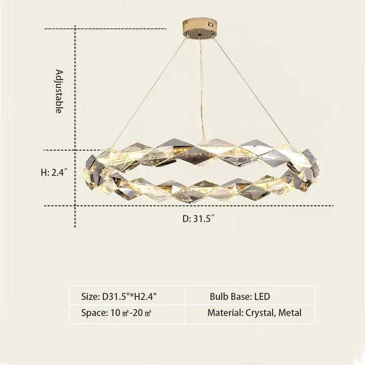 round, living room, bedroom, ring, crystal, shining, wreth, tiered, modern, chandelier, gold,