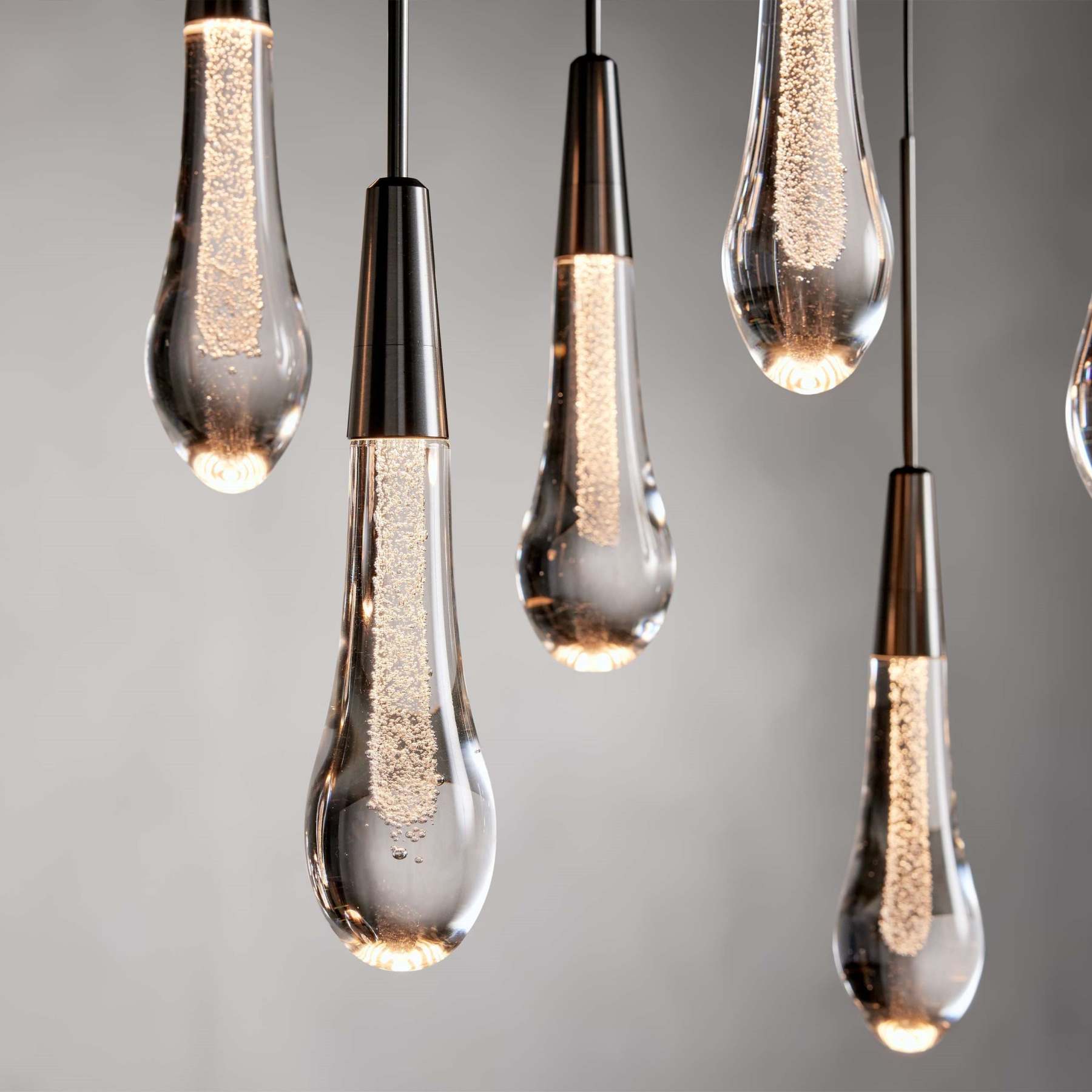 Soltaire Modern Glass Linear Chandelier 37'' 50'' 70''W 87"W 120"W Chandelier Kevin Studio Inc