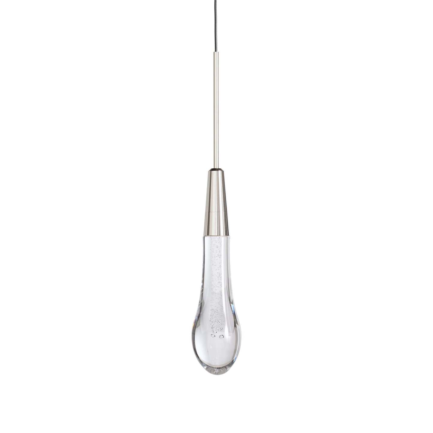 Soltaire Modern Glass Pendant Lamp, Kitchen Island Pendant Light Pendant Lamp Kevin Studio Inc Nickel