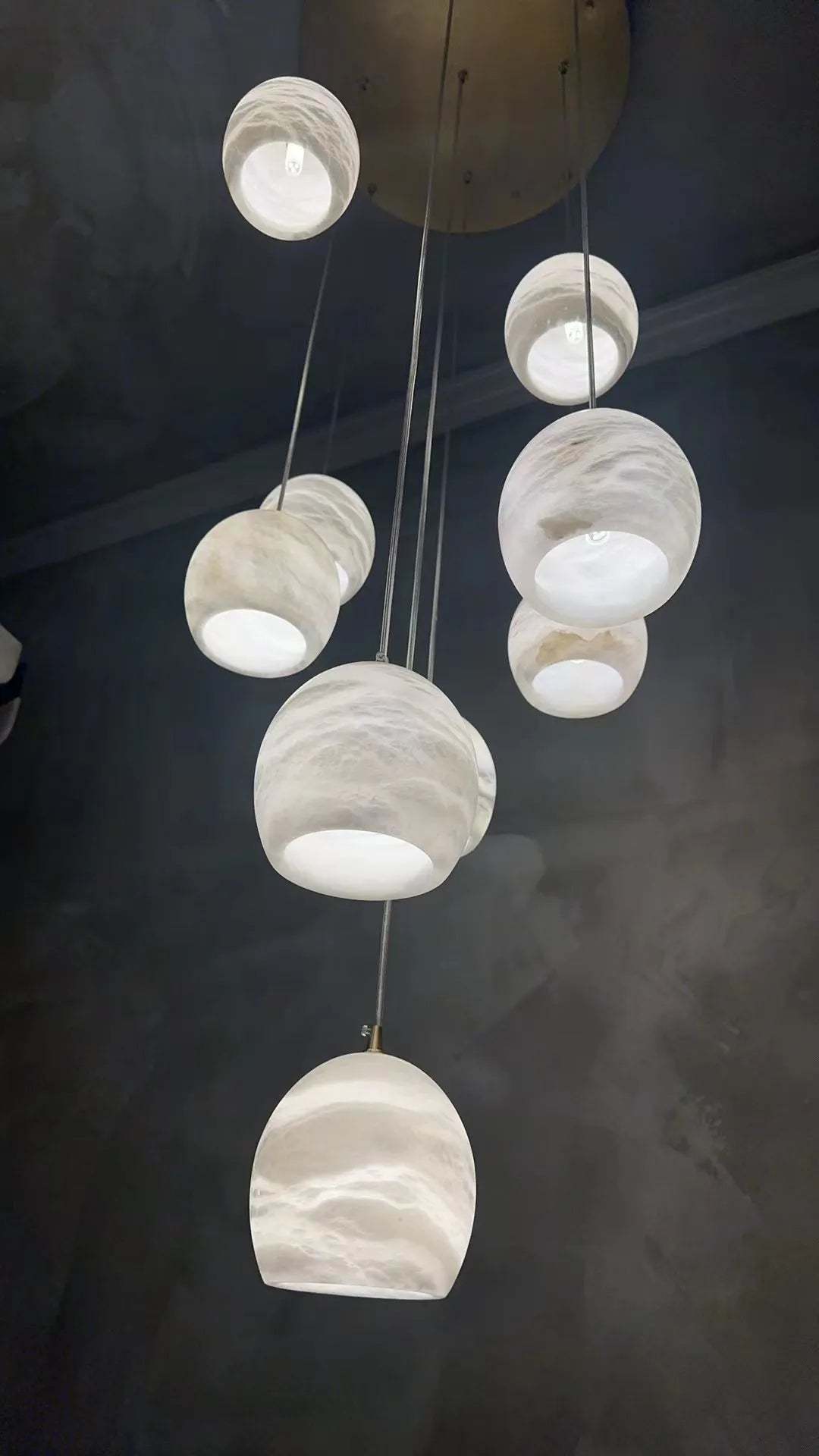 Alabaster Maeva Round Chandelier 13'' 21'' 36''
