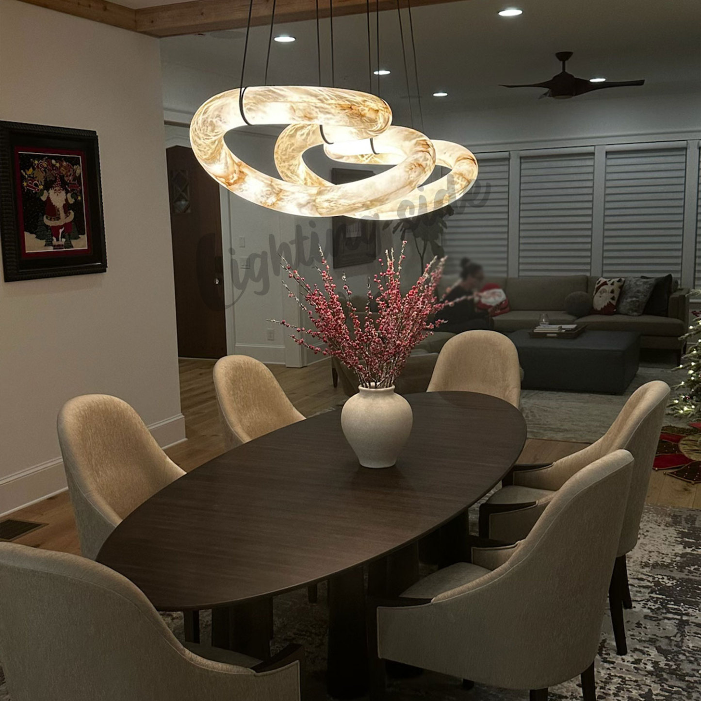 Infinity Alabaster Chandelier