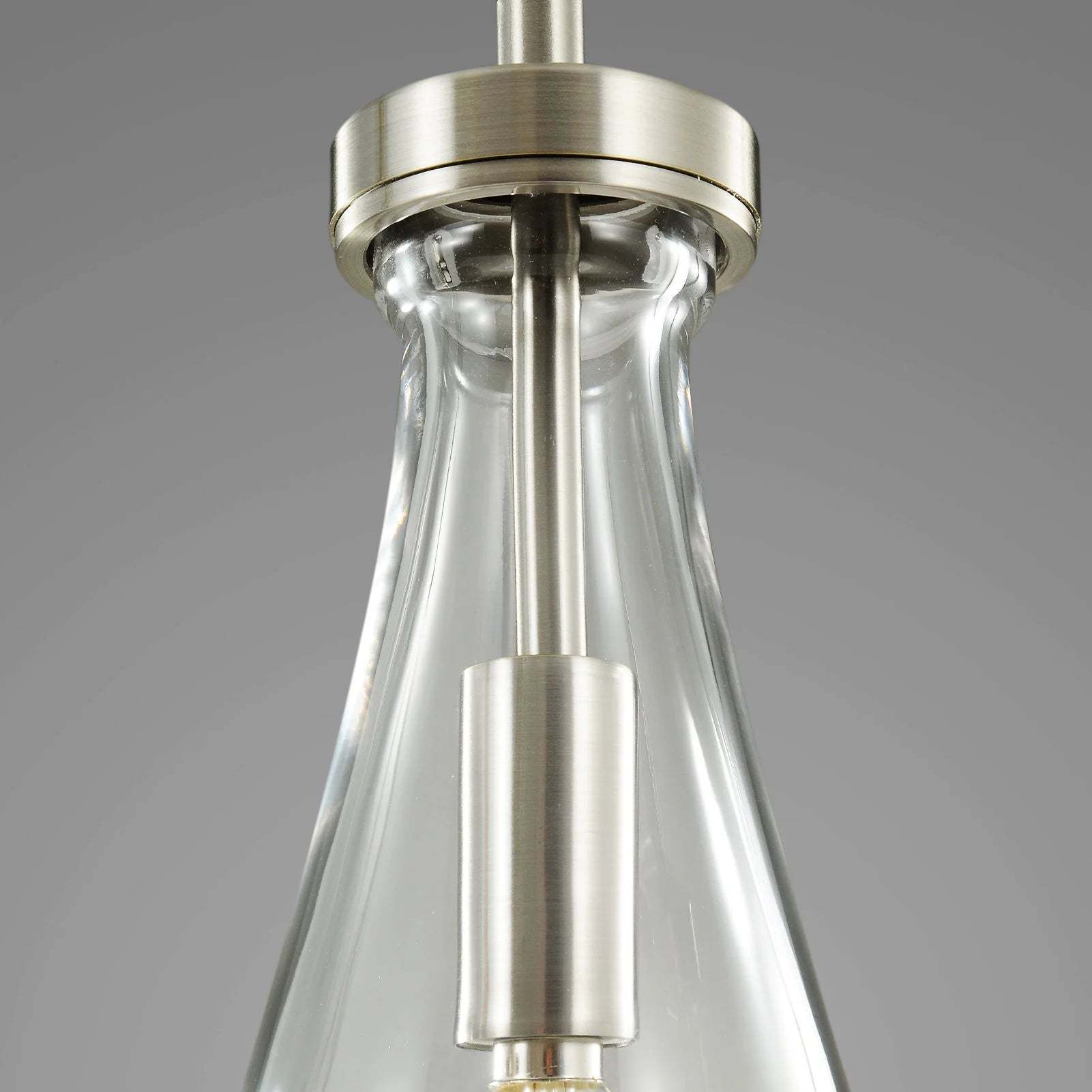 Modern Raindrop Round Chandelier 14" 5-Lights (rod)