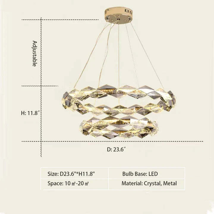round, living room, bedroom, ring, crystal, shining, wreth, tiered, modern, chandelier, gold,